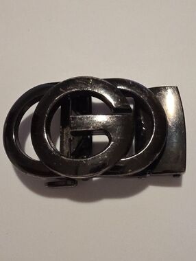 G by Guess Gunmetal Interlocking G Belt Buckle